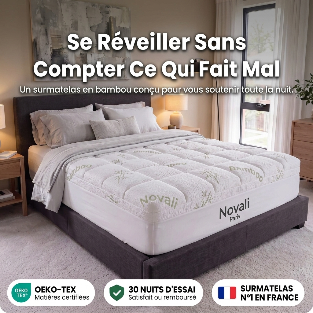 Surmatelas en Bambou Novali