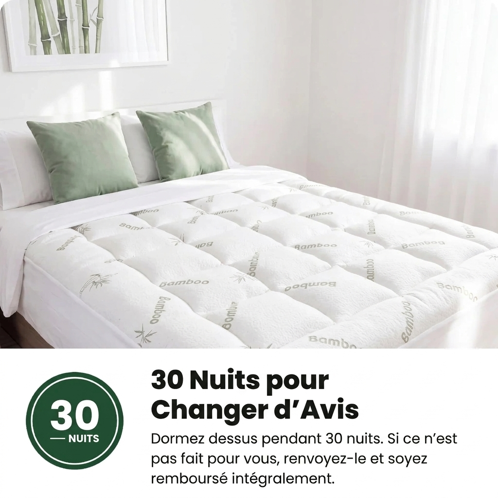 Surmatelas en Bambou Novali