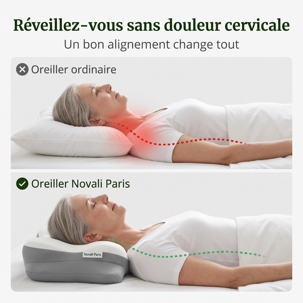 Oreiller cervical à mémoire de forme Novali